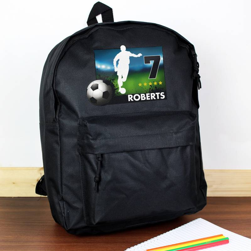 Personalised Team Player Black Backpack