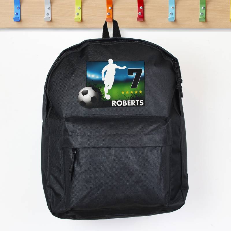 Personalised Team Player Black Backpack
