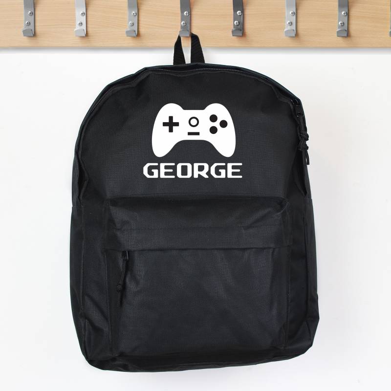 Personaliser Gaming Black Backpack