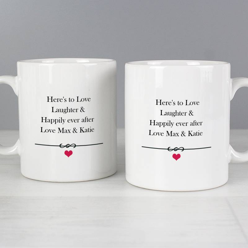 Personalised Mr and Mrs Mug Set