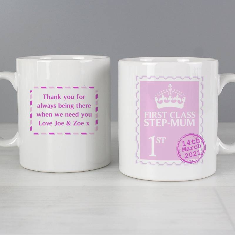 Personalised Pink 1st Class Mug