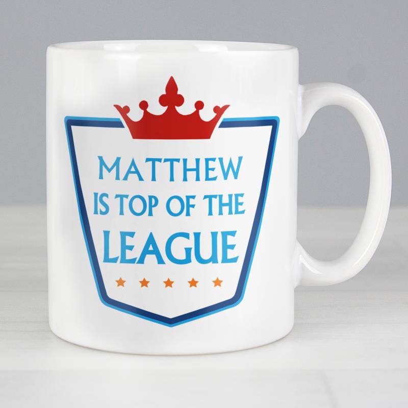 Personalised Top of the League Mug