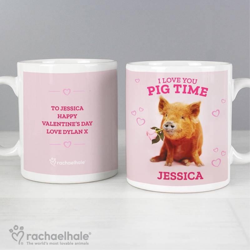 Personalised Racheal Hale 'I Love You Pig Time' Mug