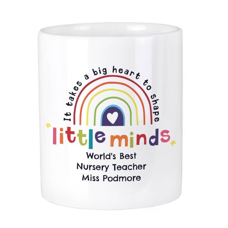 Personalised Shape Little Minds Ceramic Storage Pot Personalised Shape Little Minds Ceramic Storage Pot