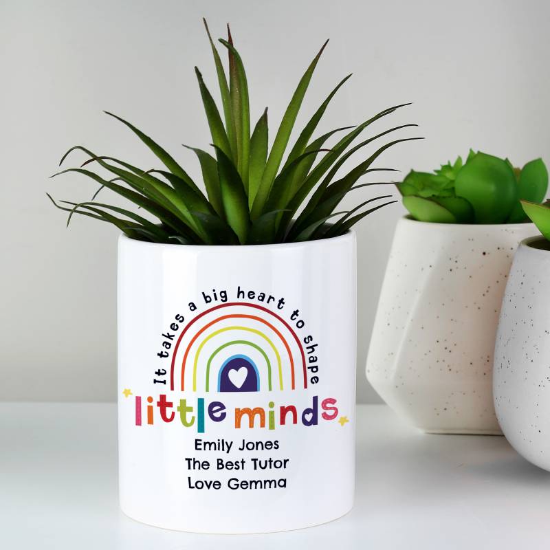 Personalised Shape Little Minds Ceramic Storage Pot Personalised Shape Little Minds Ceramic Storage Pot
