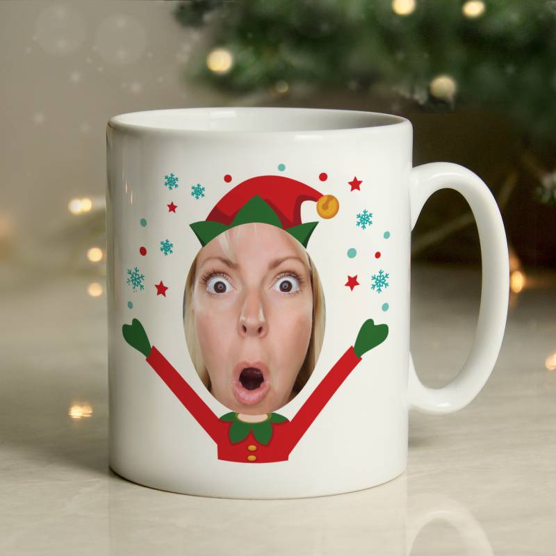 Personalised Photo Upload Elf Mug