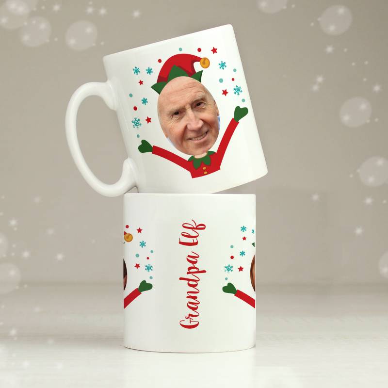 Personalised Photo Upload Elf Mug