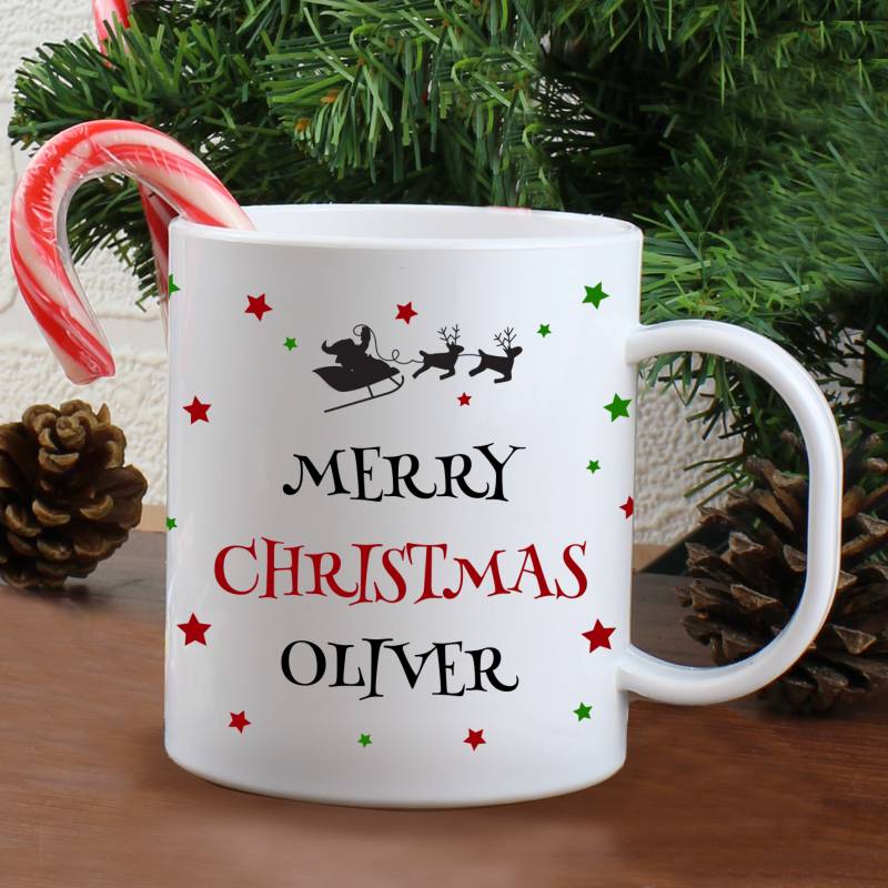 Personalised Christmas Eve Plastic Mug