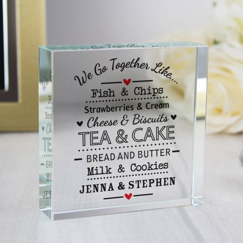 Personalised We Go Together Like... Crystal Token
