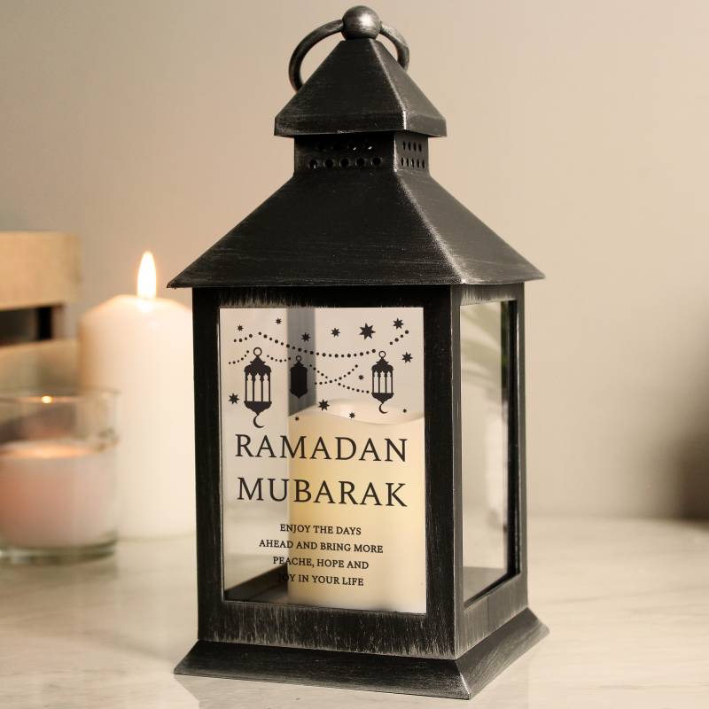 Personalised Eid Black Lantern