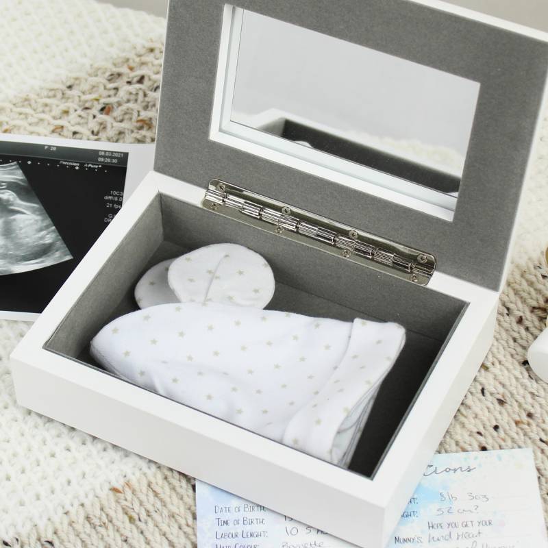 Personalised Boys White Keepsake Box