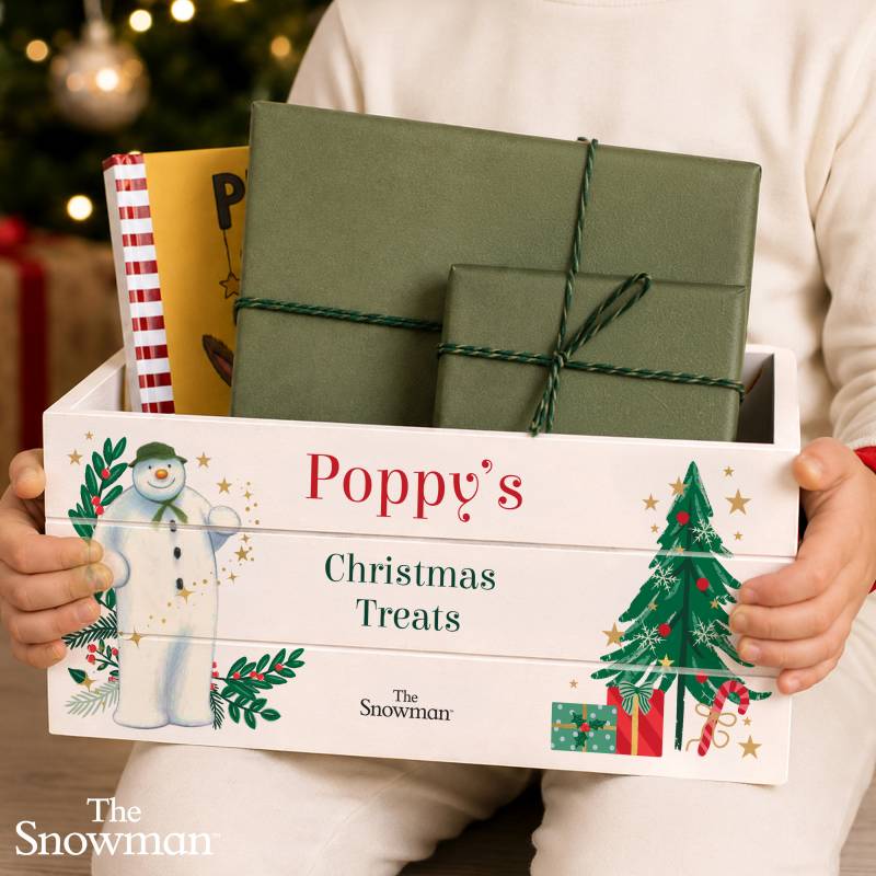 Personalised The Snowman Christmas Wishes Wooden Crate Personalised The Snowman Christmas Wishes Wooden Crate