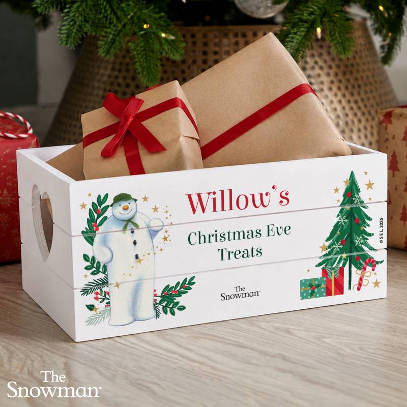 Personalised The Snowman Christmas Wishes Wooden Crate Personalised The Snowman Christmas Wishes Wooden Crate