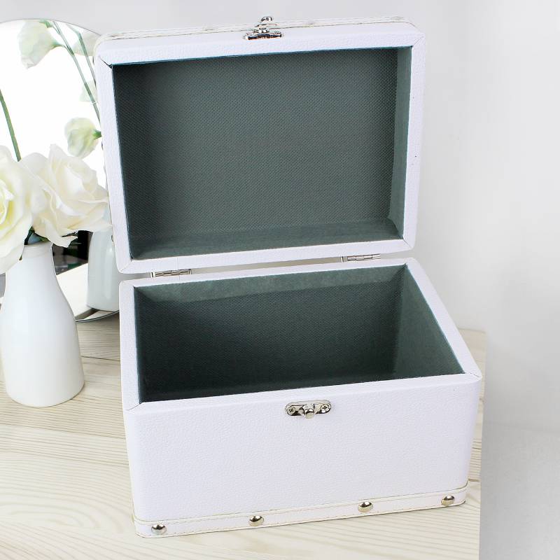 Personalised Noah's Ark White Leatherette Box