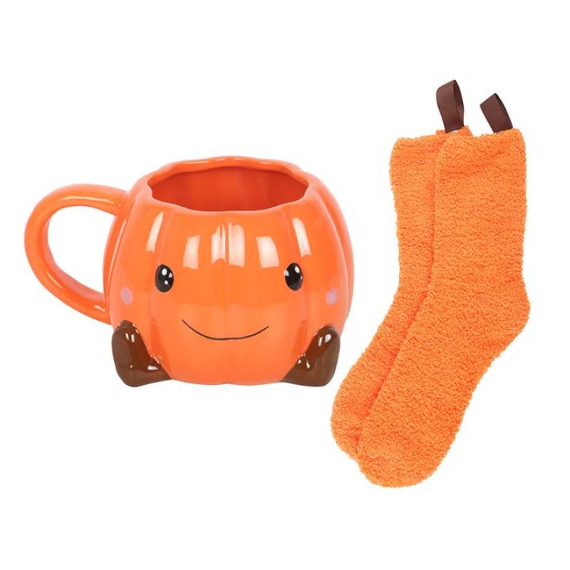 Pumpkin Mug & Cosy Socks Gift Set