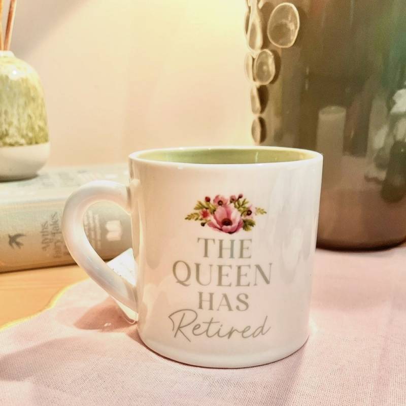 The Queen Has Retired Floral Stoneware Mug Gift – Gift Boxed Retirement Mug for Women The Queen Has Retired Floral Stoneware Mug Gift – Gift Boxed Retirement Mug for Women