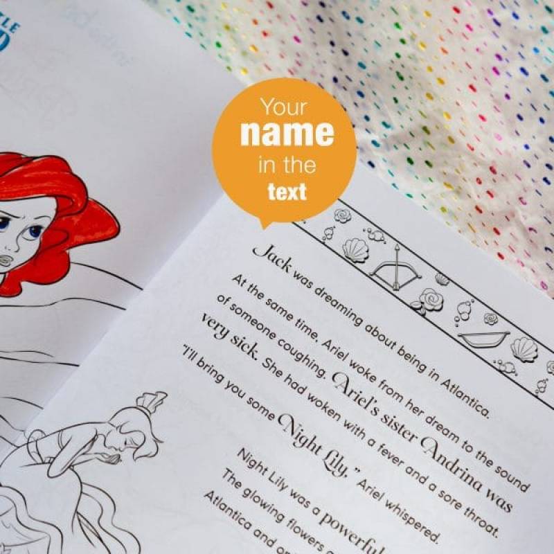 Personalised Disney Princess Tales of Bravery Colouring Storybook