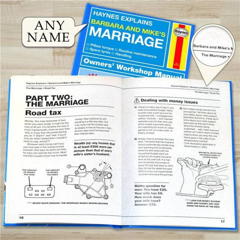 Personalised Haynes Explains Marriage