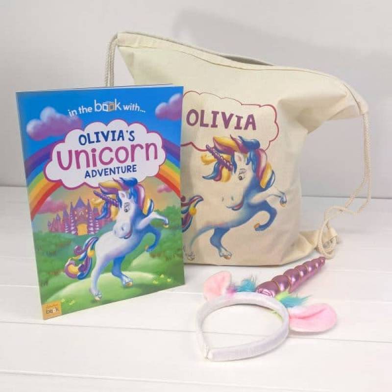 Personalised Unicorn Book & Toy Gift Set