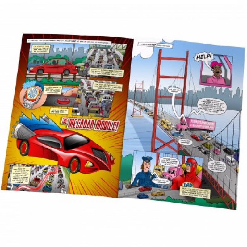 Personalised Mega Dad Comic Book