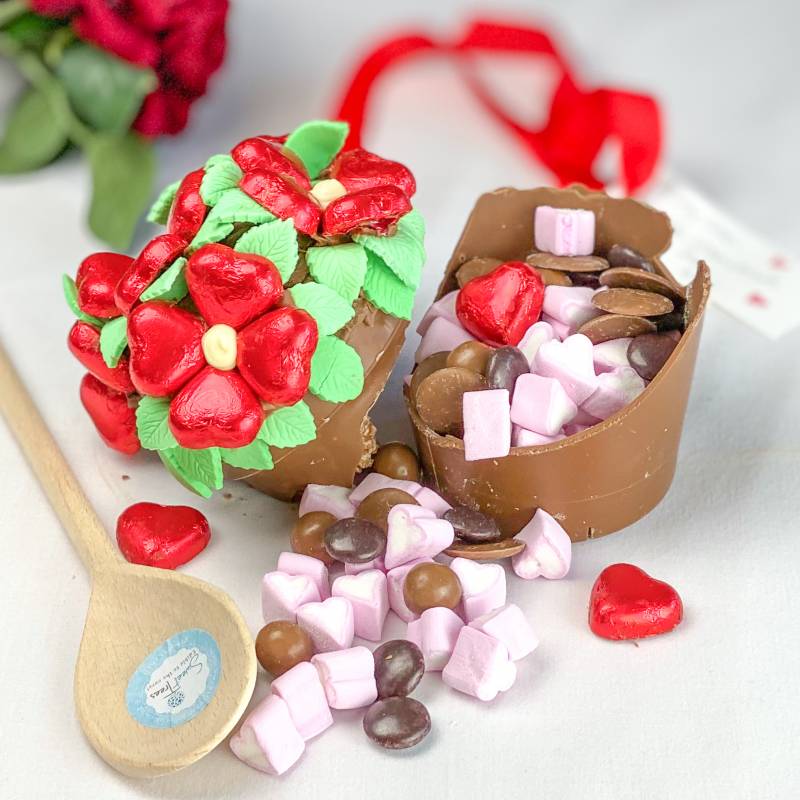 Red Chocolate Smash Flower Pot