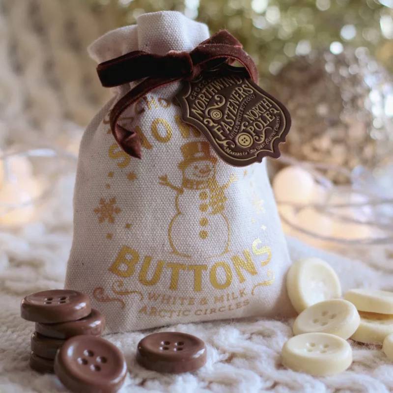 Snowman Chocolate Buttons Gift Bag