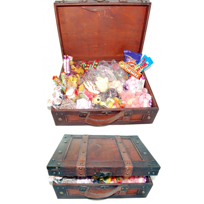 Antique Wooden Sweet Suitcase