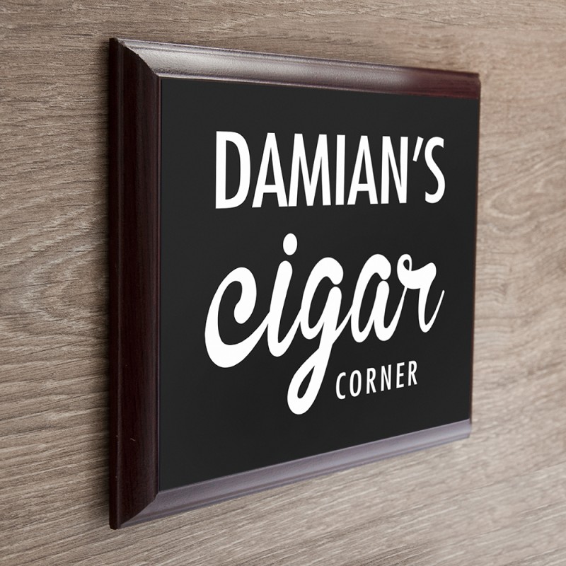 Personalised Classic Cigar Corner Plaque