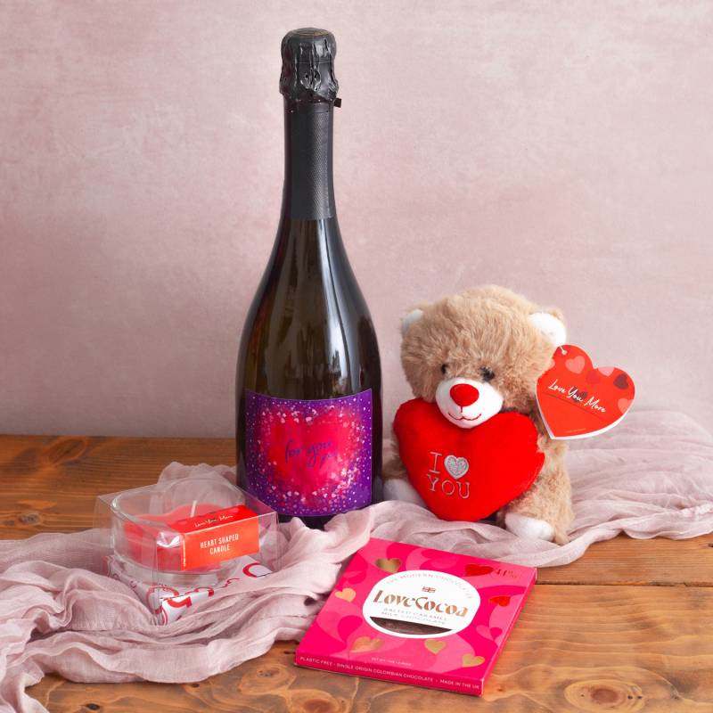 Valentines Day Prosecco Wine Treats Box