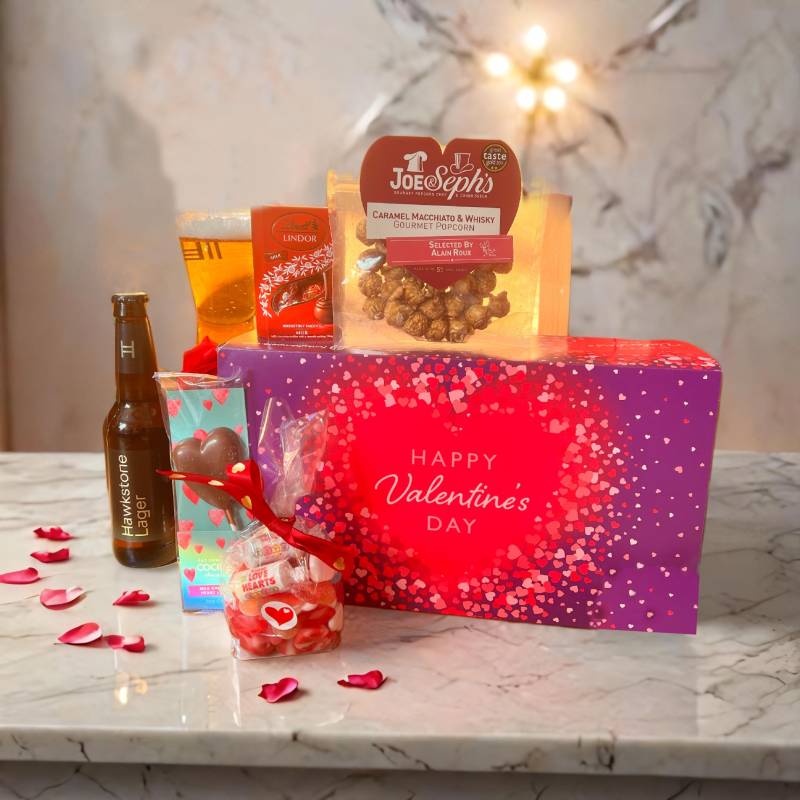 Happy Valentines Beer and Treats Hamper