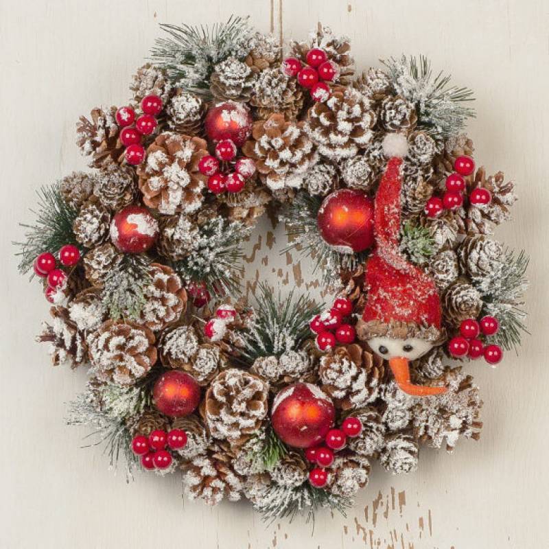 Jolly Snowman Wreath