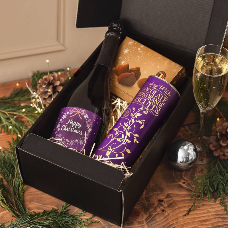 Happy Christmas Prosecco & Sweet Treats Hamper