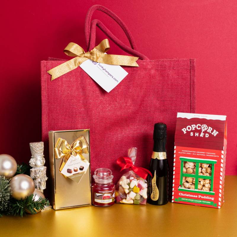 Deluxe Merry Christmas Prosecco and Yankee Candle Tote Bag