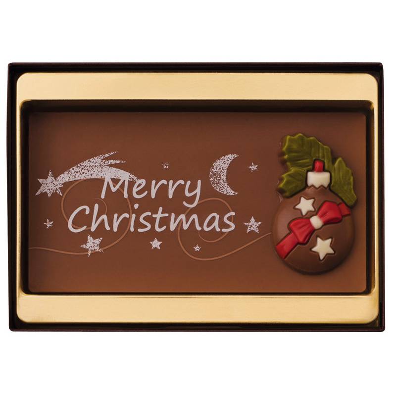 Merry Christmas Chocolate Slab and Figures