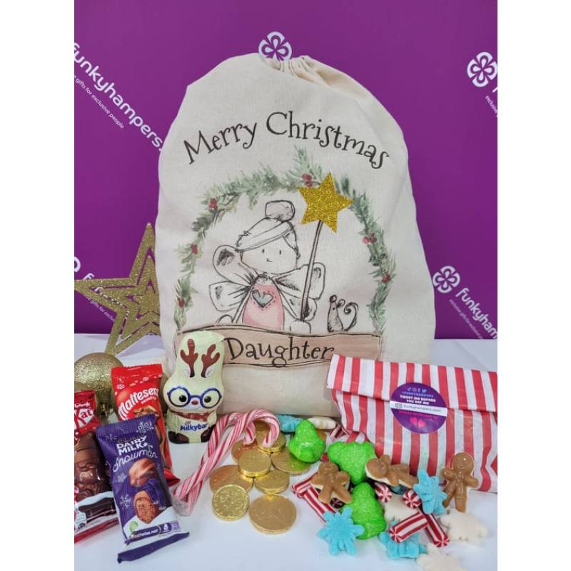 Merry Christmas Daughter Sweets and Chocolate Sack