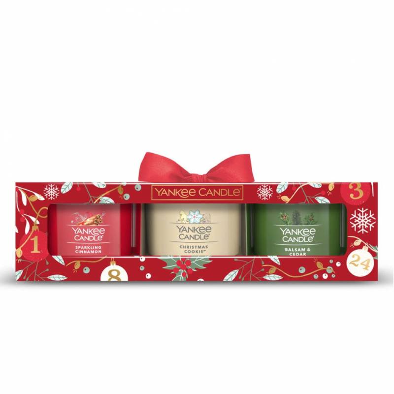 Yankee Candle 3 Filled Votives Christmas Gift Set