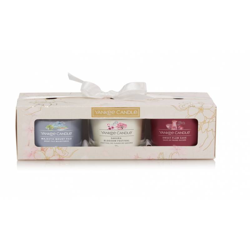 Yankee Candle Sakura Collection 3 Filled Votive Candle Gift Set