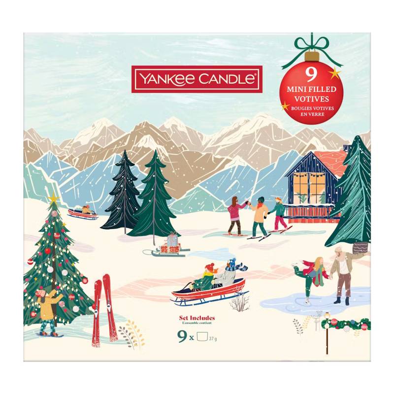 Yankee Candle 9 Filled Votive Book Christmas Gift Set
