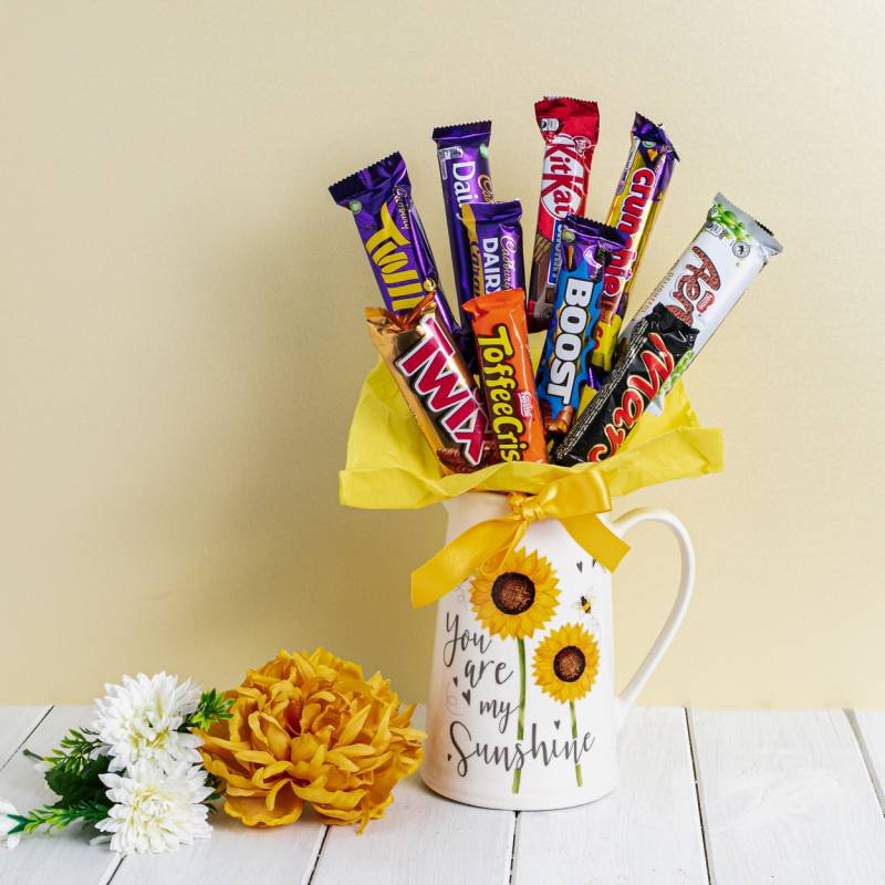 You Are My Sunshine Chocolate Bouquet Vase